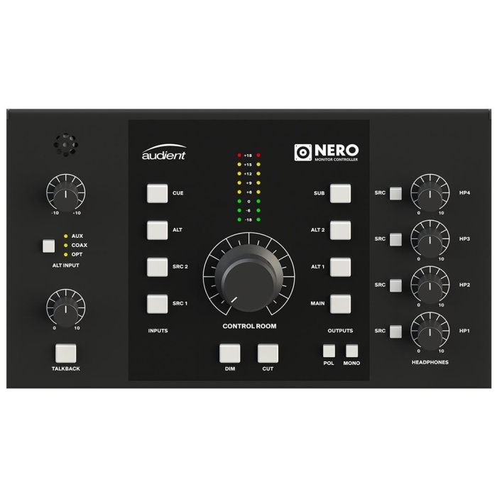 Audient AUDIENT 04 0006 Nero Monitör Kontrol Ünitesi (Profesyonel) | Kristal Net Ses Kalitesi, Kapsamlı Giriş Çıkış Kontrolü